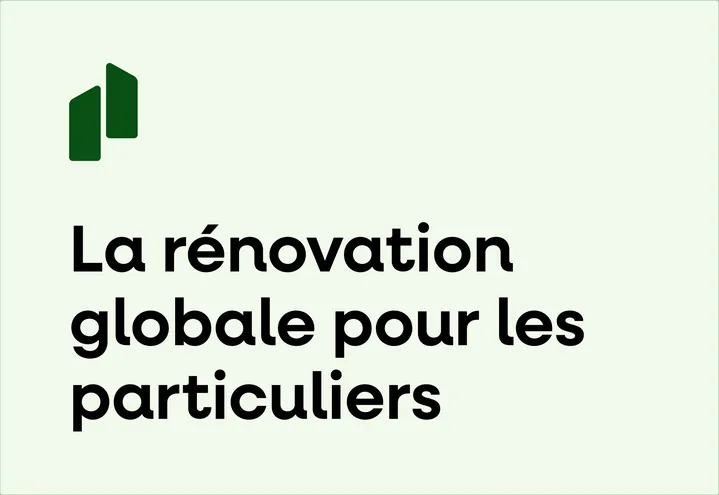 Carte au slogan La rénovation globale pour les particuliers