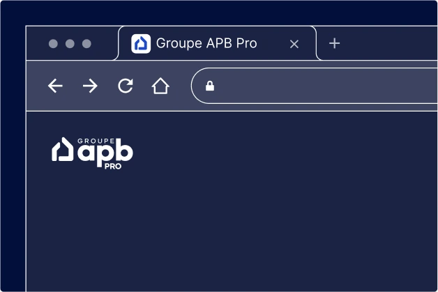 Onglet de navigateur avec le favicon Groupe APB Pro