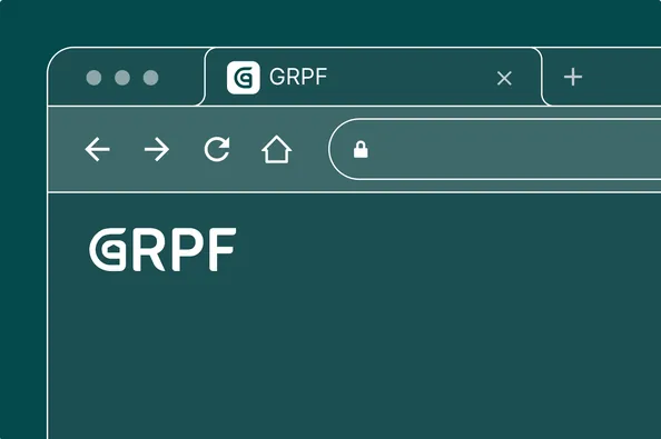 Onglet de navigateur avec le favicon GRPF