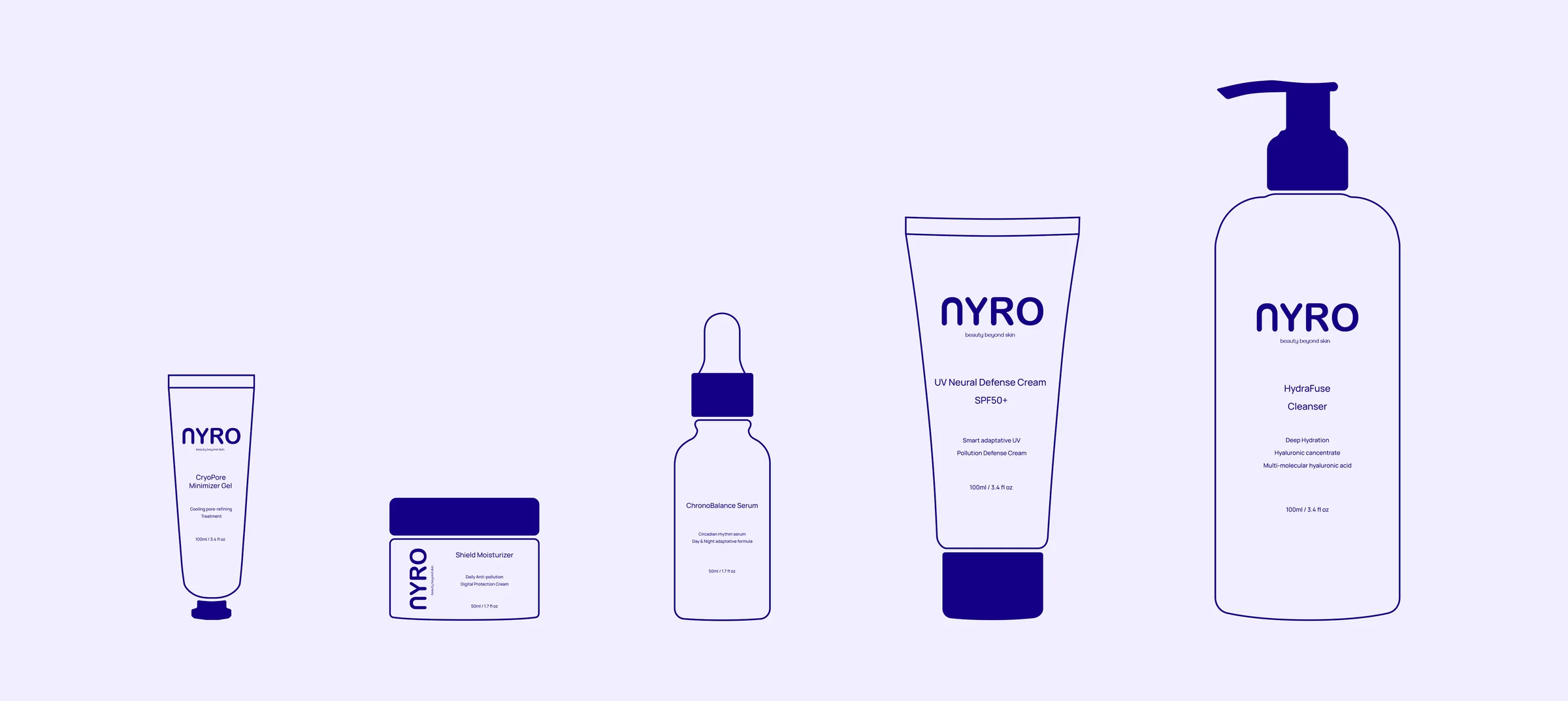 Schémas des packagings NYRO